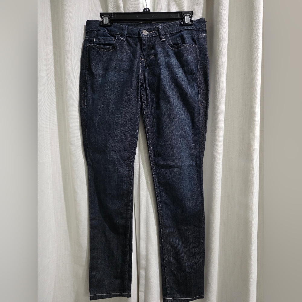 William Rast Y2K Low Rise Jerri ultra skinny dark wash‎ rhinestone jeans 25